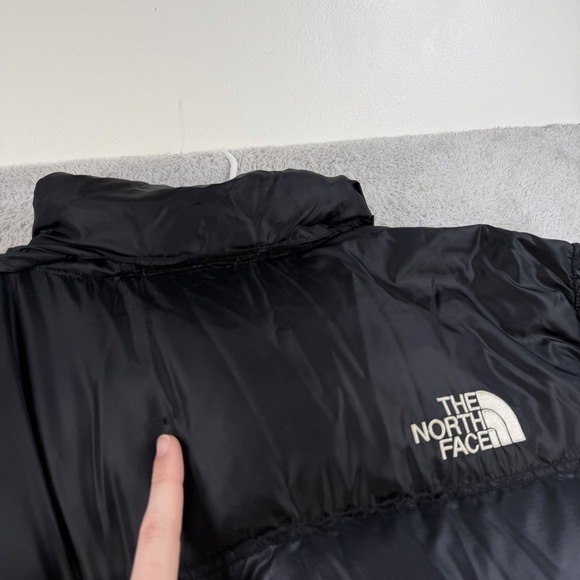 The North Face Jacket Mens Large Black 1996 Nuptse Retro 700 Down Puffer Hooded - Picture 11 of 13